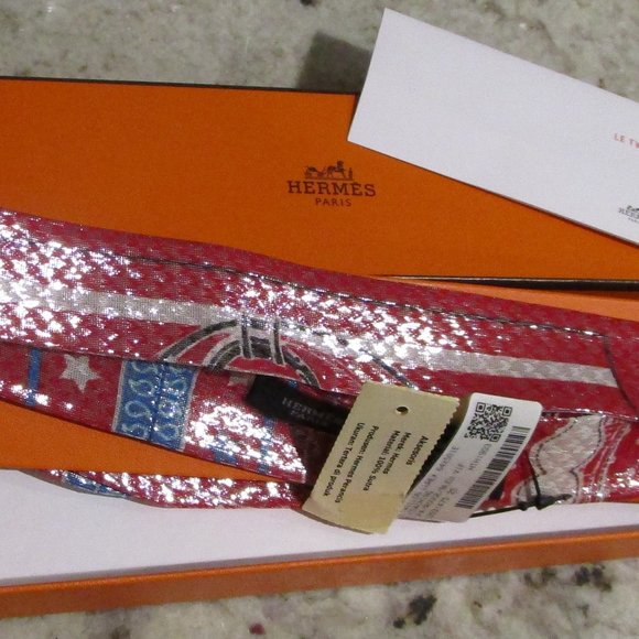 100% AUTHENTIC HERMES TWILLON DISCO LUREX (TWILLY LONG) SCARF BRAND NEW W/BOX - Picture 13 of 16